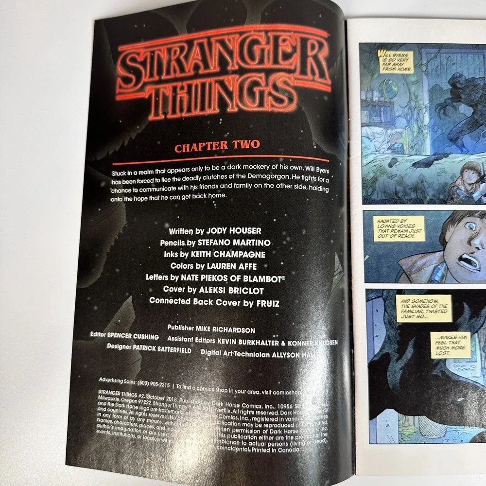 Stranger Things Comic Books Dark Horse 2018 Season One Variant Covers Lot of 6